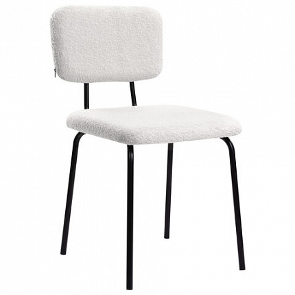 Стулья BRABIX "Ideal CF-080", КОМПЛЕКТ 4 шт., черный каркас, букле белый, 533254