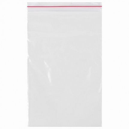 Пакеты с замком ZIP LOCK "зиплок", комплект 100 шт., 100х150 мм, ПВД, толщина 35 микрон, BRAUBERG, 606211