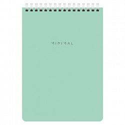 Блокнот А5 146х206 мм, 60 л., гребень, картон, жесткая подложка, клетка, BRAUBERG "Minimal Pastel", 116427