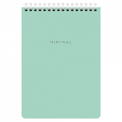 Блокнот А5 146х206 мм, 60 л., гребень, картон, жесткая подложка, клетка, BRAUBERG "Minimal Pastel", 116427