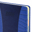 Ежедневник датированный 2026 А5 148х218 мм, GALANT "CombiContract", под кожу, темно-синий, 117486