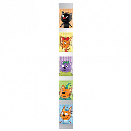 Карамель леденцовая 5+ "Три Кота" с ягодно-фруктовыми вкусами, лента 5 шт. по 3,6 г, PT-1-7