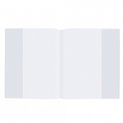 Обложка ПП для тетрадей и дневников, ПЛОТНАЯ, 60 мкм, 210х350 мм, прозрачная, ПИФАГОР, 223075