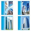 Тетрадь А5, 48 л., BRAUBERG, скоба, клетка, обложка картон, МЕГАПОЛИС, 402777