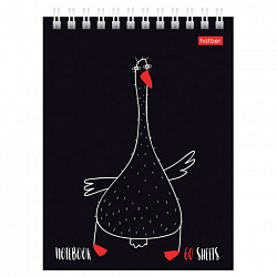 Блокнот МАЛЫЙ ФОРМАТ А6, 60 л., гребень, картон, клетка, HATBER, "Нескучные герои", 088310, 60Б6В1гр