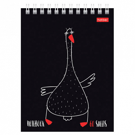 Блокнот МАЛЫЙ ФОРМАТ А6, 60 л., гребень, картон, клетка, HATBER, "Нескучные герои", 088310, 60Б6В1гр