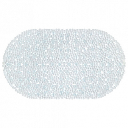 Коврик для ванны противоскользящий 69х39 см, "Капли", овальный, прозрачный, ПВХ, PRIMILA (ПРИМИЛА), 700375