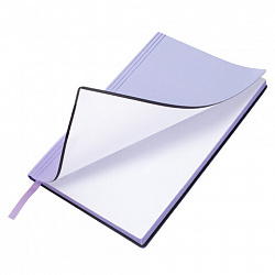 Блокнот А5 138x213мм BRAUBERG "Personal", под кожу, 80 листов, клетка, лавандовый, 116610