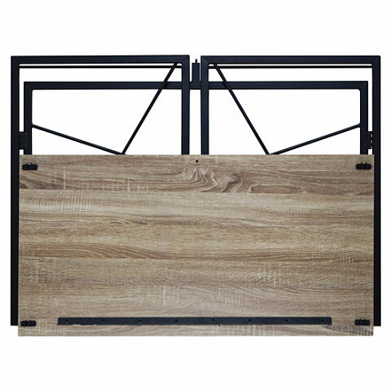 Стол на металлокаркасе BRABIX "LOFT CD-002", 1000х500х750 мм, складной, цвет дуб антик, 641213