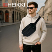 Сумка на пояс HEIKKI RIO (ХЕЙКИ) регулируемый ремень, черная, 28х16х9 см, 273886