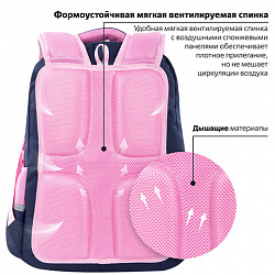 Рюкзак ЮНЛАНДИЯ COMPLETE с пеналом в комплекте, эрго-спинка, "Nice fox", 42х29х14 см, 270664