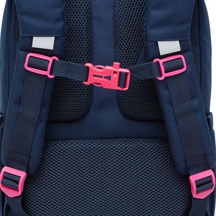 Рюкзак GRIZZLY школьный, анатомическая спинка, 2 отделения, для девочек, "BOUQUET", 39х26х17 см, RG-466-4/1