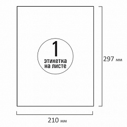 Этикетка самоклеящаяся 210х297 мм, 1 этикетка, белая, 70 г/м2, 50 листов, TANEX, сырье Финляндия, 114527, TW-2000