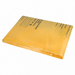Пакеты для медицинских отходов КОМПЛЕКТ 50 шт., класс Б (желтые) 60 л, 70х80 см, 16 мкм, ПТП "Киль"