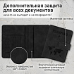 Обложка для паспорта и документов с защитой от считывания, 9 карманов, магнит, экокожа, черная, BRAUBERG, 238757