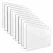 Папка-конверт с перфорацией А4, BRAUBERG "UNIVERSAL", КОМПЛЕКТ 10 шт., прозрачная, 0,15 мм, 273078