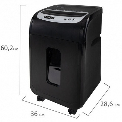 Уничтожитель (шредер) BRAUBERG PROFESSIONAL OF-1830x, HeavyDuty, CD, карты, 4 уровень секретности, 4х38 мм, 18 листов, 30 литров, 533140