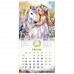 Календарь настенный перекидной 2026 г., BRAUBERG, 12 листов, 28,5х28,5 см, "Лошадка и девочка", 116937