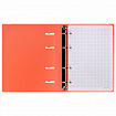 Тетрадь на кольцах А5 175х220 мм, 120 л., пластик, с резинкой, BRAUBERG, Коралловый, 404621