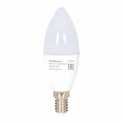 Лампа светодиодная SONNEN EXTRA, 10 (85) Вт, Е14, свеча, теплый белый, 30000 ч, LED C37-10W-2700-Е14, 457904