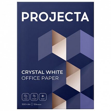 Бумага офисная А4, 80 г/м2, 500 л., марка В, PROJECTA SPECIAL, Россия, 153% (CIE)