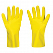 Перчатки латексные SCAFFA "Луч", КЩС-2, хлопчатобумажное напыление, размер 10, XL (очень большой), желтые, 00-01017719
