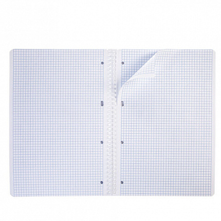 Тетрадь А4 80 л., HATBER, гребень, клетка, обложка картон, жесткая подложка, "Underline" (микс), 077006, 80Т4В1гр