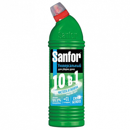 Чистящее средство 750 г, SANFOR Universal (Санфор Универсал) "Морской бриз", гель, 1543