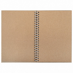 Скетчбук, крафт бумага 80 г/м2, 145х205 мм, 60 л., гребень, твердая обложка, BRAUBERG ART DEBUT, 115065