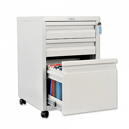 Тумба металлическая ПРАКТИК "ВА4-65/3 (АР-2)", 655х420х494 мм, для 50 подвесных папок+документы