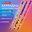 Карандаш чернографитный с принтом BRAUBERG "JAPAN FOOD", 1 шт., HB, с ластиком, корпус ассорти, 182022
