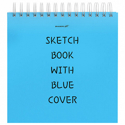 Скетчбук, белая бумага 120 г/м2, 190х190 мм, 80 л., гребень, жёсткая подложка, BRAUBERG ART, Ассорти Mood, 116905