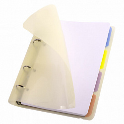 Тетрадь на кольцах А5 175х220 мм, 120 л., пластик с блестками, с резинкой и разделителями, BRAUBERG, Желтый, 404631