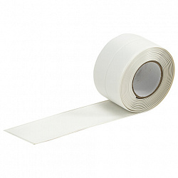 Клейкая лента бордюрная для ванны и кухни 60 мм х 3,35 м, белая, акриловая основа, LAIMA, 608773