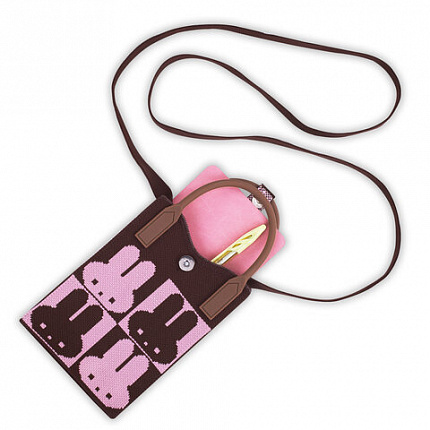 Сумочка-органайзер повседневная HEIKKI KNIT (ХЕЙКИ) кросс боди, вязаная, 17х12х5 см, "Rabbit", 273790