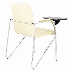 Кресло со столом BRABIX "Samba CF-108 BOX-2", хром каркас, кожзам бежевый, разобрано, 533219