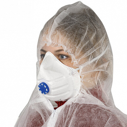 Комбинезон одноразовый с капюшоном Каспер-классик, плотность 30 г/м2, материал спанбонд, размер XXXL (60-62), белый