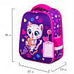 Ранец BRAUBERG FIT, 2 отделения, "Playing kitty", 3D-панель, 38х27х14 см, 270615
