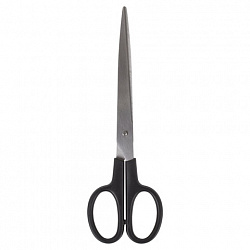 Ножницы BRAUBERG "Standard" 205 мм, черные, классической формы, 2-х сторонняя заточка, 237097