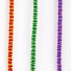 Проволока синельная для творчества "Пушистая", двухцветная, 6 цв., 30 шт., 0,6х30 см, Вид 2, ОСТРОВ СОКРОВИЩ, 661524