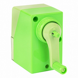 Точилка механическая ЮНЛАНДИЯ "Пастель", для чернографитных и цветных карандашей, корпус зелёный, 272000