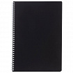 Тетрадь А4 96 л., HATBER, гребень, клетка, Soft-touch ламинация, SoloMatte "Черный бархат", 092879, 96Т4лВ1гр