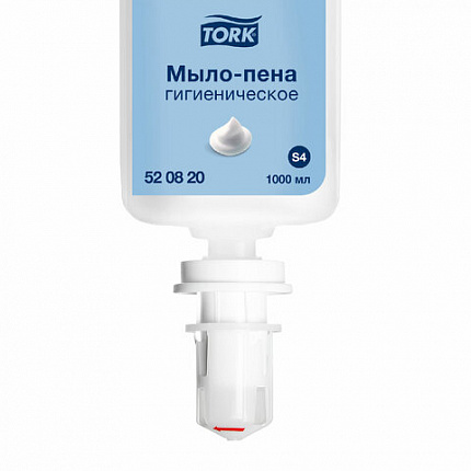 Картридж с жидким мылом-пеной одноразовый Tellus/TORK (Система S4) Advanced, гигиенический эффект, 1 л, 520821