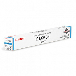 Тонер CANON (C-EXV34C) iR C9060/C9065/C9070, голубой, оригинальный, ресурс 16000 страниц, 3783B002