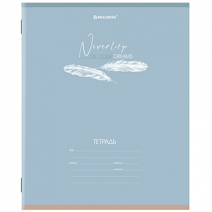 Тетрадь 24 л. BRAUBERG клетка, обложка картон, "PASTEL", 106486