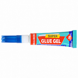 Клей-гель моментальный (суперклей) BRAUBERG "EXTRA", 3 г, УЛЬТРАПРОЧНЫЙ, отрывная мультикарта, 608103
