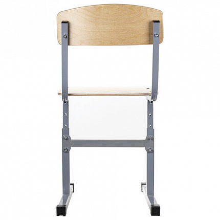 Стул ученический регулируемый "Ученик", 380х480х720-800 мм, рост 4-6, серый каркас