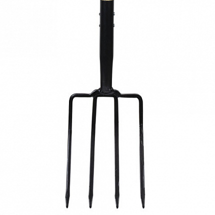 Вилы копальные стальные 19х28 см, ОБЩАЯ ДЛИНА 115 см, деревянный черенок, V-ручка, RABBITEX (РАББИТЕКС) "STANDARD", 700492