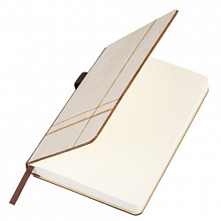 Ежедневник недатированный, А5, 145х210 мм, BRAUBERG "Natural", резинка-фиксатор, держатель для ручки, 160 л., деревянный, 117136