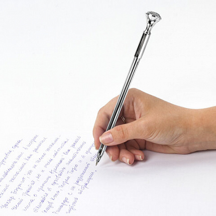 Ручка фигурная шариковая ЮНЛАНДИЯ "Кристалл", корпус ассорти, СИНЯЯ, пишущий узел 0,7 мм, 143788